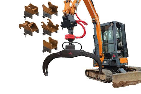 log grapple for mini excavator|mini ex rotating grapple.